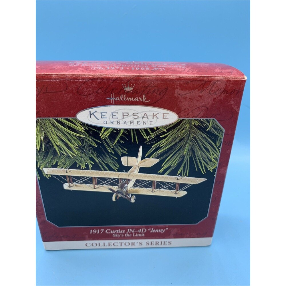 Hallmark 1998 1917 Curtiss JN-4D Jenny Sky's The Limit Ornament (ORN-1)